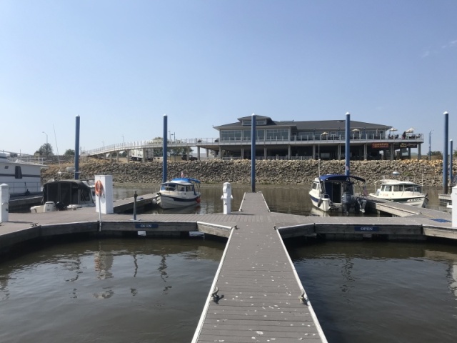 Docked at the Clinton Marina