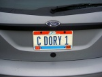 Two vanity plates!  We've got it bad!