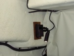 LED reading light in v-berth to starboard.  It has 6 LEDs and is plenty to illuminate the area.  One is also mounted to port.