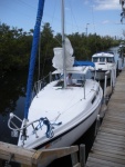 Papillion and JennyKatz on Mike's dock.