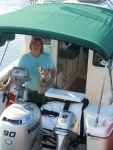 Marcia, Boomer and our Honda collection.