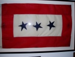 (Robbi) This is the flag that hung in my husbands grandmothers home during WW1 honoring her 3 sons at war. My great grandparents had one with 4 stars. All 7 made it home. Thanks to all.