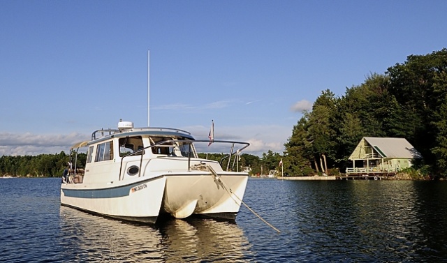 Anchored off Picton Island, New York