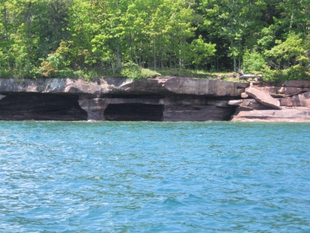 Eroded shoreline in the Apostle Islands