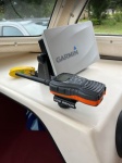 VHF Radio mounted with a magnetic mount