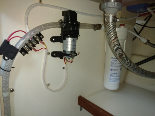 Galley Pressure Pump/Filter under Sink