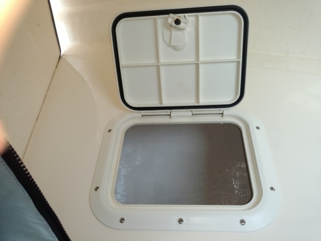 One of Three V-Berth Access Hatches