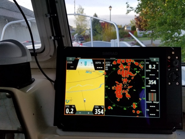 Simrad 4G radar screen shot