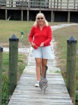 Joan and Molly walking