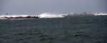 There are some jetties under those breaking waves