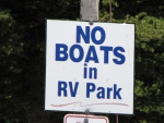 No Boats sign