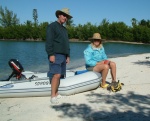 The three of us - Molly\'s first dinghy ride!