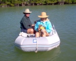 The 3 of us in the dinghy