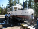 Getting one of the cruise boats prettied up for the season