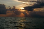 Sunrise, heading into the Gulf of Mexico