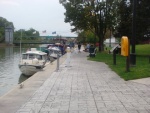 Erie Canal Fairport lots train activity thru the night here. Not a problem but we did shine flashlights into our fellow cruisers cabins after dark as the trains blew their horns so our friends would think the train was coming thru their boat, a chuckle, you had to be there!