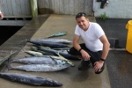 Mark Mckee with some wahoo and Mahi Mahi Hatteras N.C. Oct 1st 2012