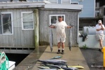 my son Nate with a couple of wahoo from the gulf stream aboard the Sea Creature Oct.1st 2012