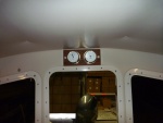 Clock and barometer on teak thru bolted