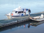 Winterport Penobscot river about ten miles south of Bangor Maine. Ginny and Jess discussing who knows what.