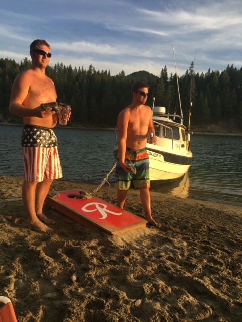 Some fun adult games after fishing (lake Roosevelt)