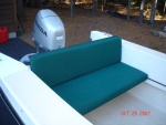 Rear seat/back rest -- seat removes easily to have room for fishing