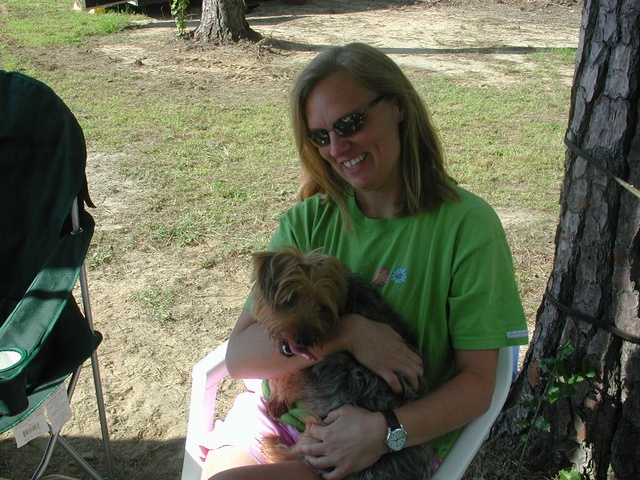 Andy seeks refuge from Zoe with Kathy Callahan (Otter) 