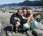 Bryce, Ami and Oscar at Galiano Island 6-25-04