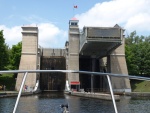 entering Peteborough lift lock