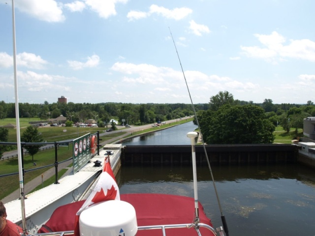 looking back off the lift lock