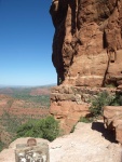 Anne on the edge of the cliff at Cathedral Rock in Sedona - ahhhhhhhhhh UNREAL!