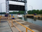 P1000451 boat entering double lock 2&3 Seneca/Cayuga canal heading west.