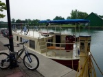 P1000470 Canal rental unit, at the wall at Seneca Falls