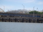 DSC02530 People from Boston don't look here. Yankee Stadium from the Harlem river