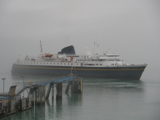 Alaska State ferry boat  connects city to city 