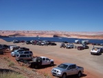 Looking out at Lake Powell from the HallsCreek launch ramp parking lot, where we started the trip on noon Friday.