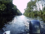 Heading north in the canal away from the boat ramp