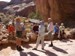 National Monument Ranger Chuck telling tales of the geologic and historical significance of Rainbow Bridge. What an enthusiastic guy.