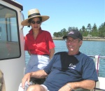 (Pat Anderson) Josie Lim (Sumeru) and David on board Anna Leigh