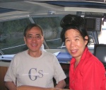 (Pat Anderson) Norm and Josie Lim (Sumeru) at Cabbage Island, Gulf Islands