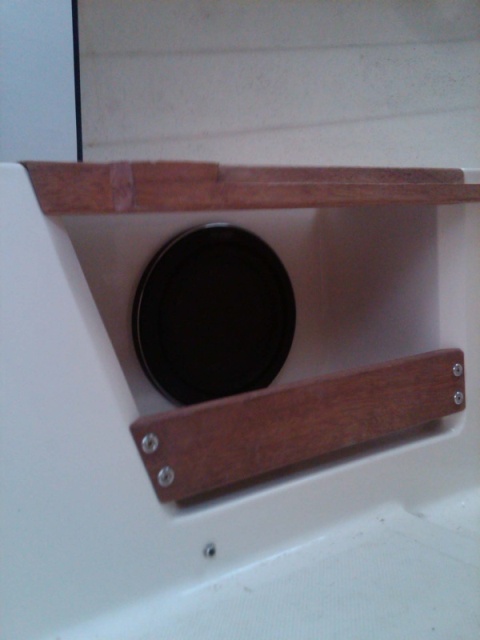 sub woofer under port V-berth