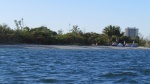 Tent campers on a Jupiter beach,pretty area