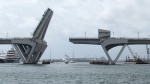 Ft. Lauderdale , 
steven Spielbergs yacht just behind the bridge on the left,crew of 26 sleeps 12 guests,2100 dollars a day for dockage. 250,000 to fill it up with fuel built in 2010 200 + feet long