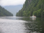 Bottleneck Inlet, Central BC coast looking west towards the entrance