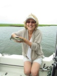 She just caught her first blue claw crab. 6/5/2011