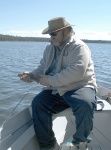 (gljjr) Myself with small Kamloops Rainbow at HiHium Lake