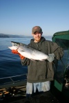 (gljjr) Justin with 18lb Hatchery Silver caught Sept 2004 at Sekiu