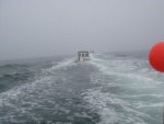 Left Charlestown, Rhode Island fog as soon as we hit the ocean followed Dun Smith who had radar for a couple hours of this around Point Judith up to Wickford R.I.