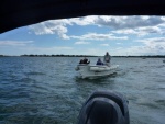 The launch in Westport,R.I. coming to get us off our first time hooking up to a mooring ball, we are now officially mor-ons