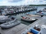 The dingy dock at F.L.Tripps marina in Westport. It does not look like there are a lot of poor people around here!